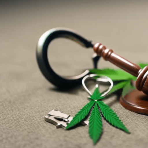 Ge of a medical cannabis leaf overlaying a road map, with a gavel and a car key, symbolizing the legal perspective on medical cannabis use and driving laws